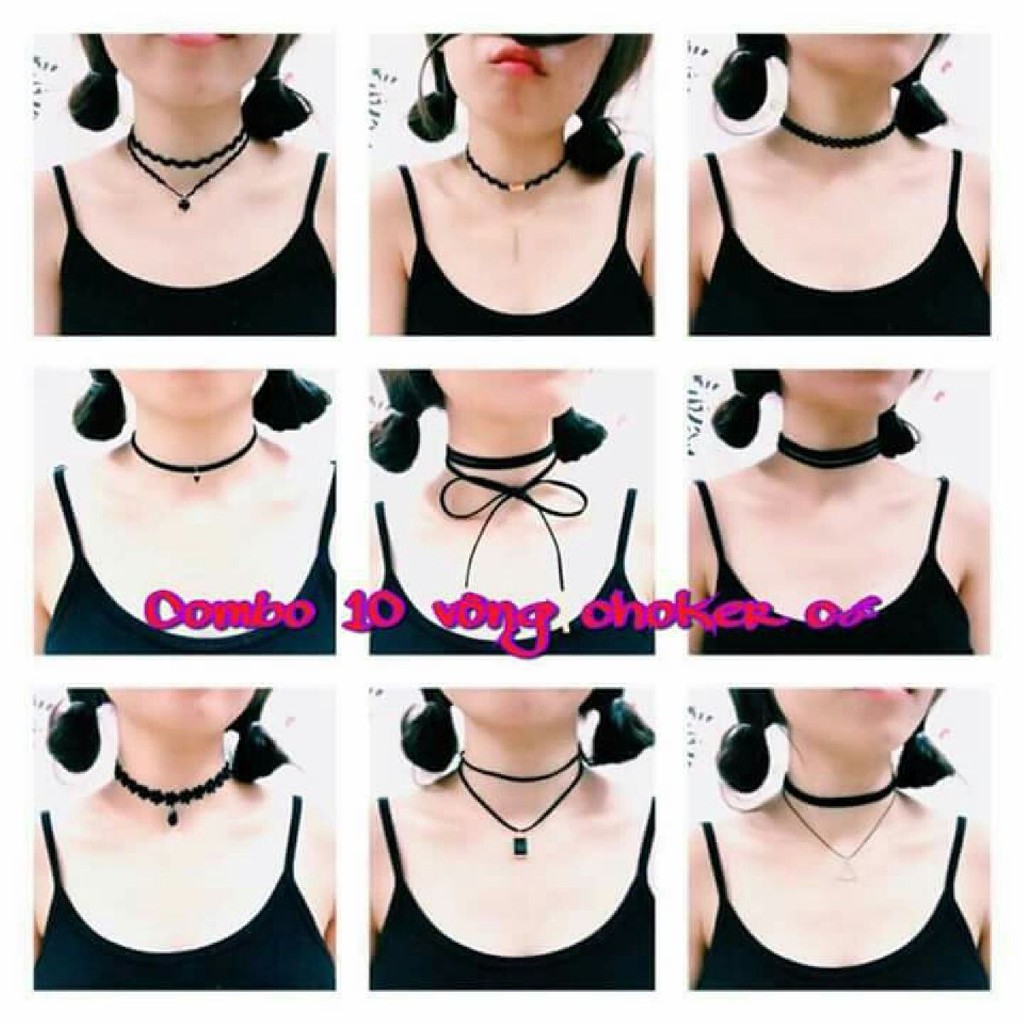 BỘ 12 VÒNG CHOCKER SIÊU CUTE