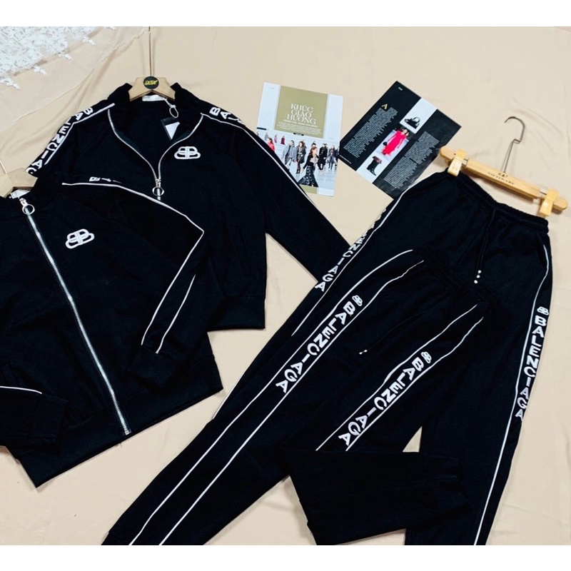 Bộ thể thao nữ kéo khoá chữ B