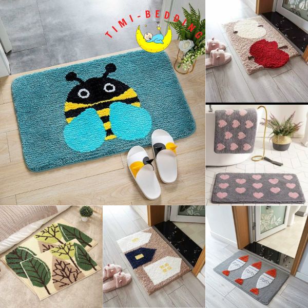 Thảm lau chân 3d hình con vật – Thảm chùi chân hình thú chống trượt, thấm nước – Timibedding