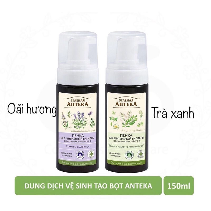 Dung Dịch Vệ Sinh Phụ Nữ ANTEKA Nga Dạng Gel và Dạng Bọt