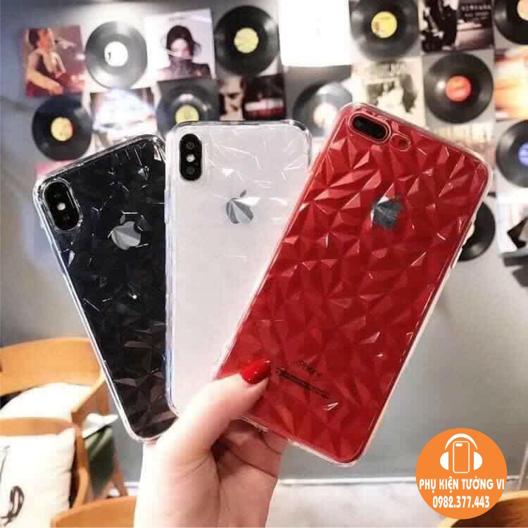 Ốp dẻo kim cương 3D cho iPhone từ 6 tới XS MAX