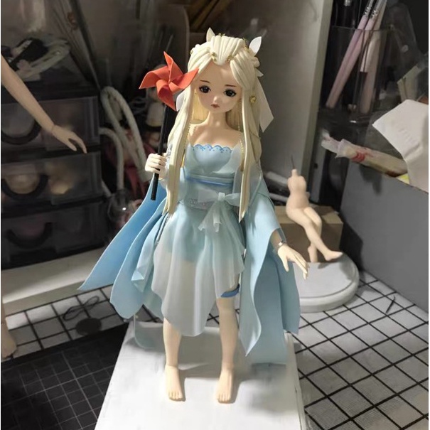 Khuôn silicone tạo hình nữ 13-21cm  trong dẻo chống dính dùng làm bánh, fondant, clay chibi, figure