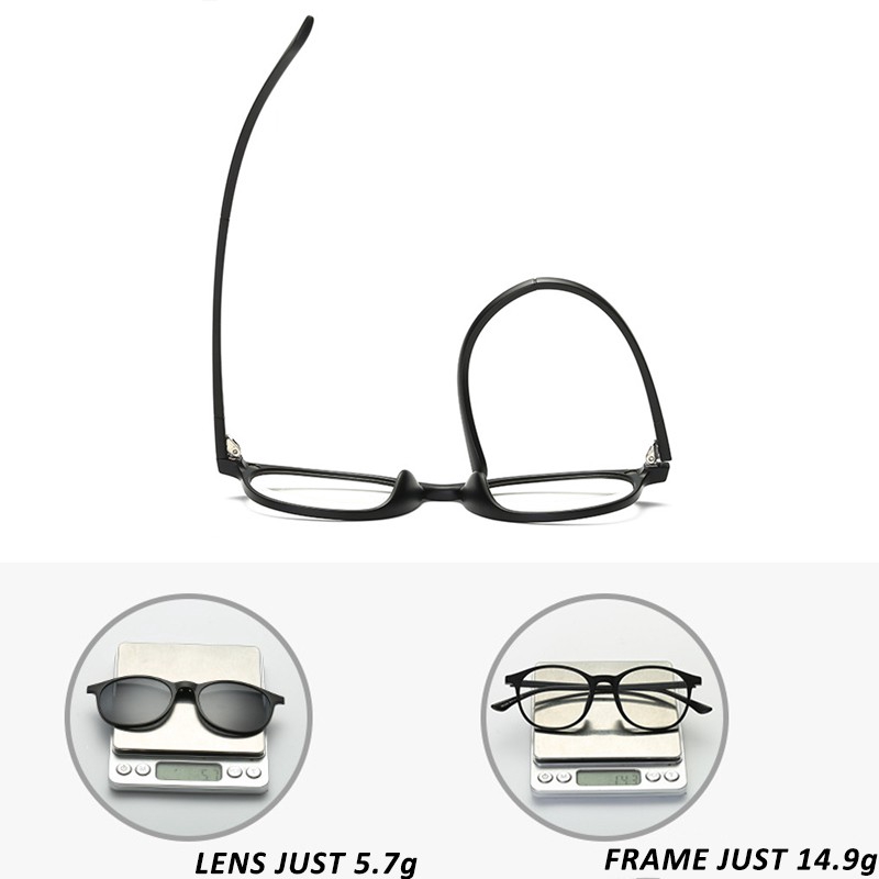 High Quality Germany TR-90 Magnetic Clip On Polarized Sunglasses Women/Men