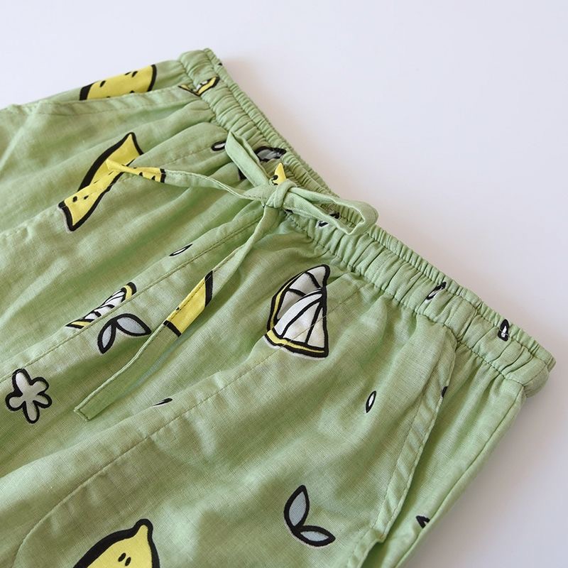 Quần ngủ pijama dáng dài dáng suông họa tiết dễ thương Hàn Quốc ullzang
