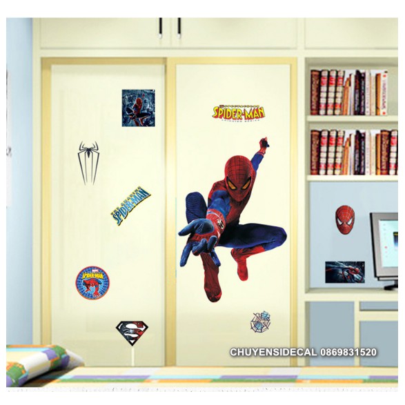 Decal trang trí tường - Người Nhện 02