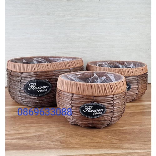 Giỏ cắm hoa, Giỏ ghép hoa lan hồ điệp