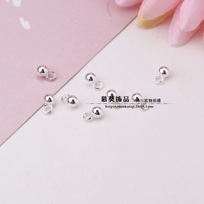 (10 hạt)Hạt treo bi tròn 4mm, Nguyên liệu làm trang sức cổ trang, Nguyên liệu DIY