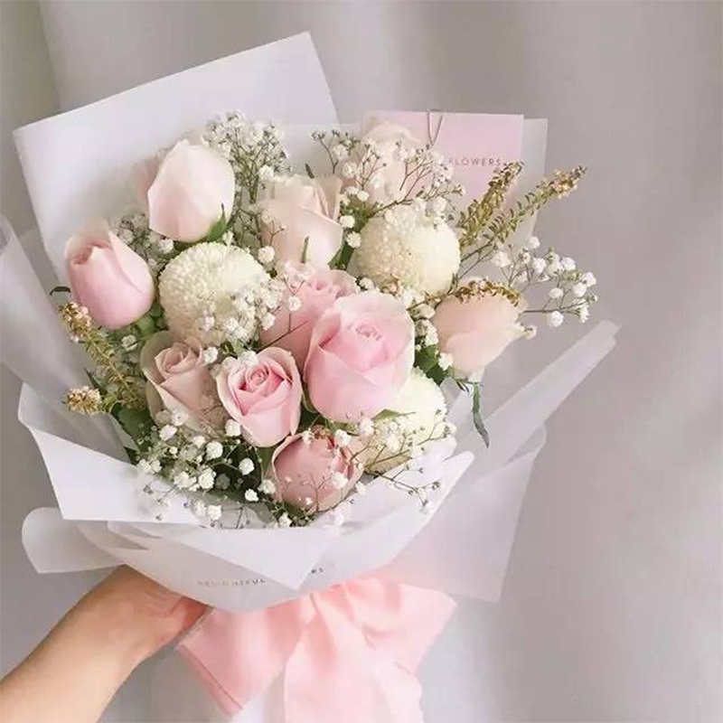 Giấy gói hoa màu nhám đẹp mắt kích thước 58x58cm