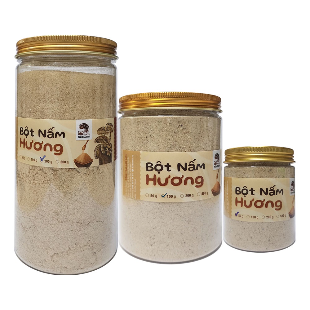 Bột Nấm Hương 50gr 100gr 200gr (Bột Nấm Đông Cô) Nêm Vị Umami Ngọt Thanh Ngon - Nông Trại Nấm Xanh