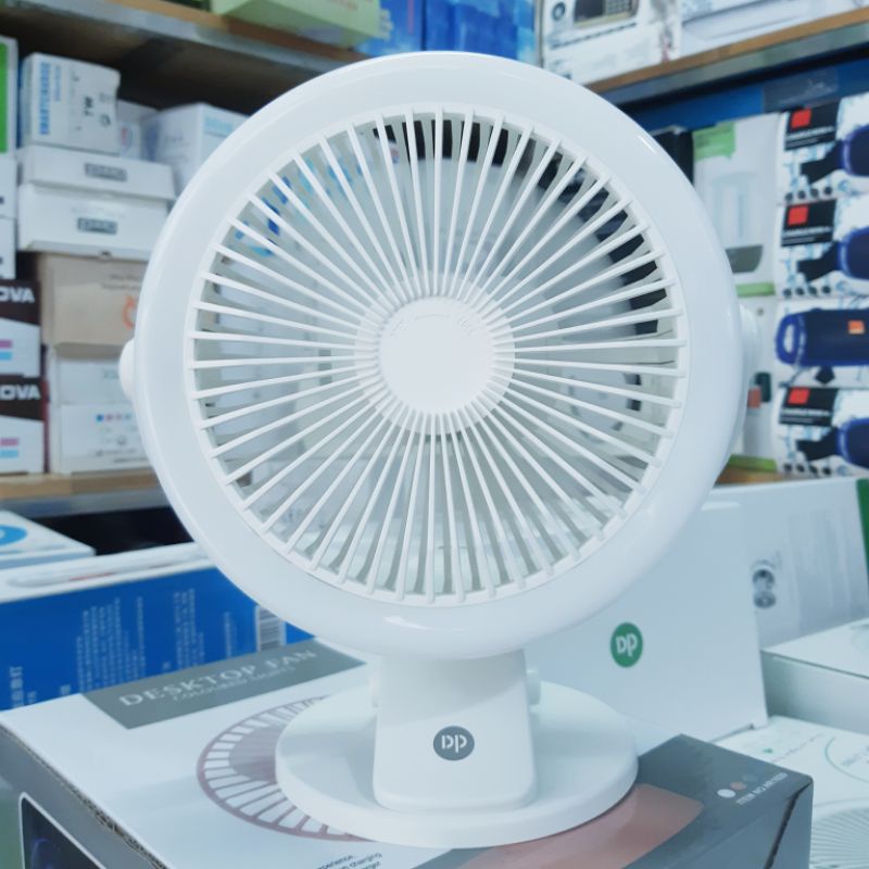 Quạt Sạc Kẹp Có Đèn LED DP-7682