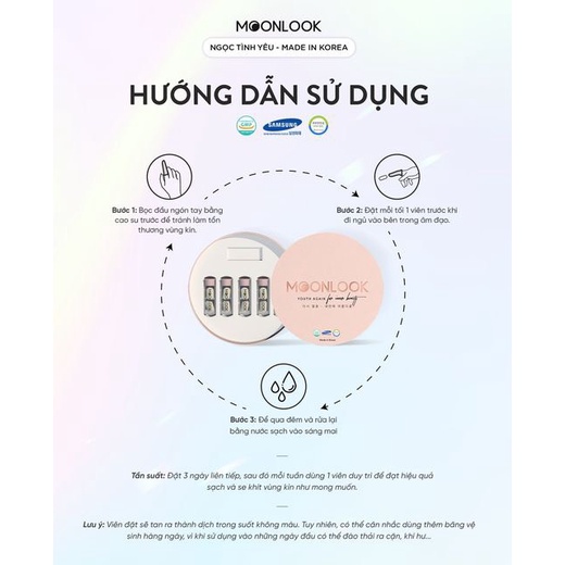 Moonlook-Ngọc Tình Yêu Moonlook Hàn Quốc, Hộp 10 Viên-Có Tách Lẻ