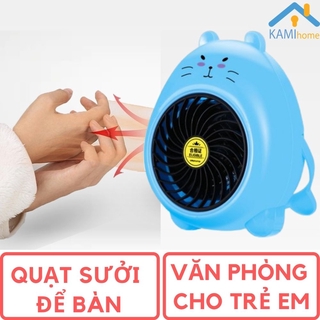 Quạt sưởi ấm mini hình Thú để bàn văn phòng và đèn nhà tắm cho trẻ em bé mã 17013