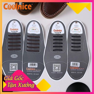 Dây Giày Cao Su Đàn Hồi Coolnice dây giầy Thông Minh Cho Giày Da Bộ 12 Dây tiện dụng dễ xử dụng