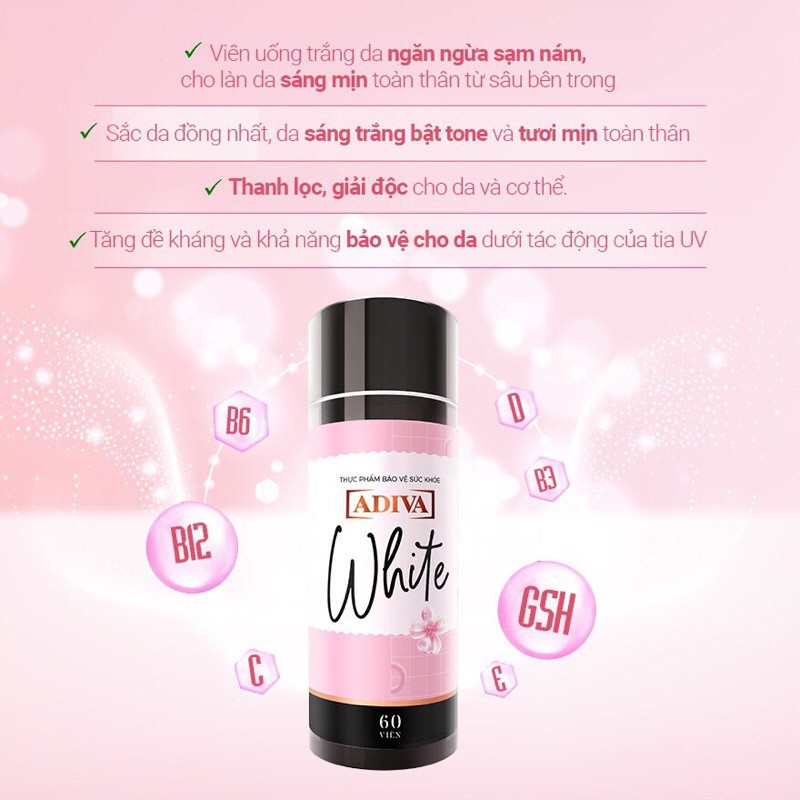 Combo 02 Hộp Gold ADIVA Collagen và 1 hộp White ADIVA