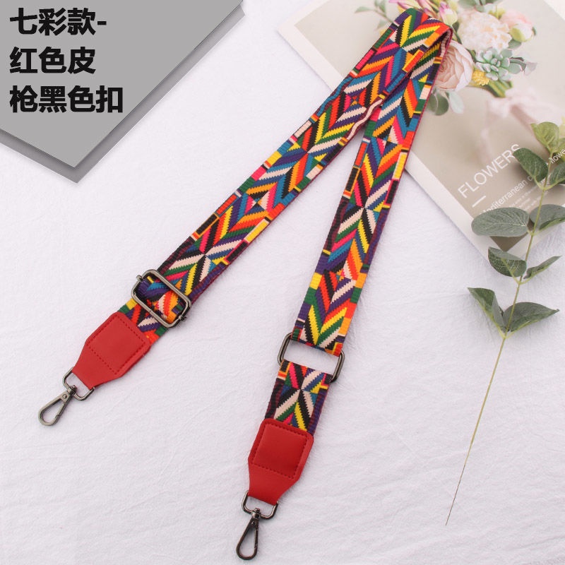 Dây Đeo Túi Xách Bản Rộng 3.8cm Chất Liệu Nylon Họa Tiết Kẻ Sọc Nhiều Màu Sắc