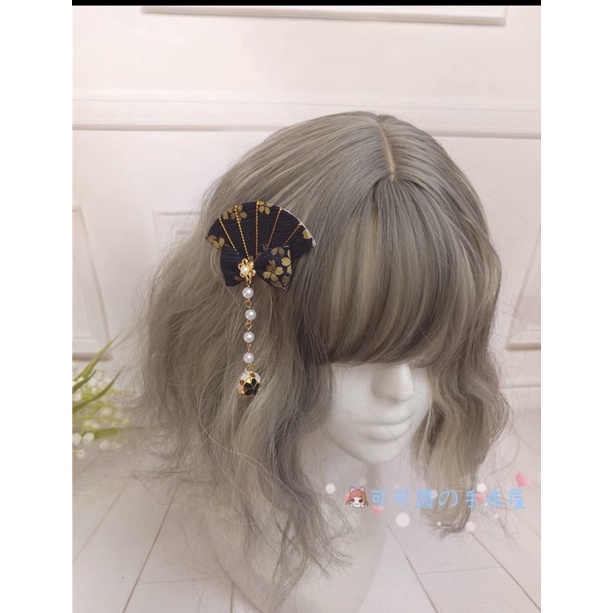 Kẹp tóc quạt phối nơ lolita - kẹp tóc bé gái