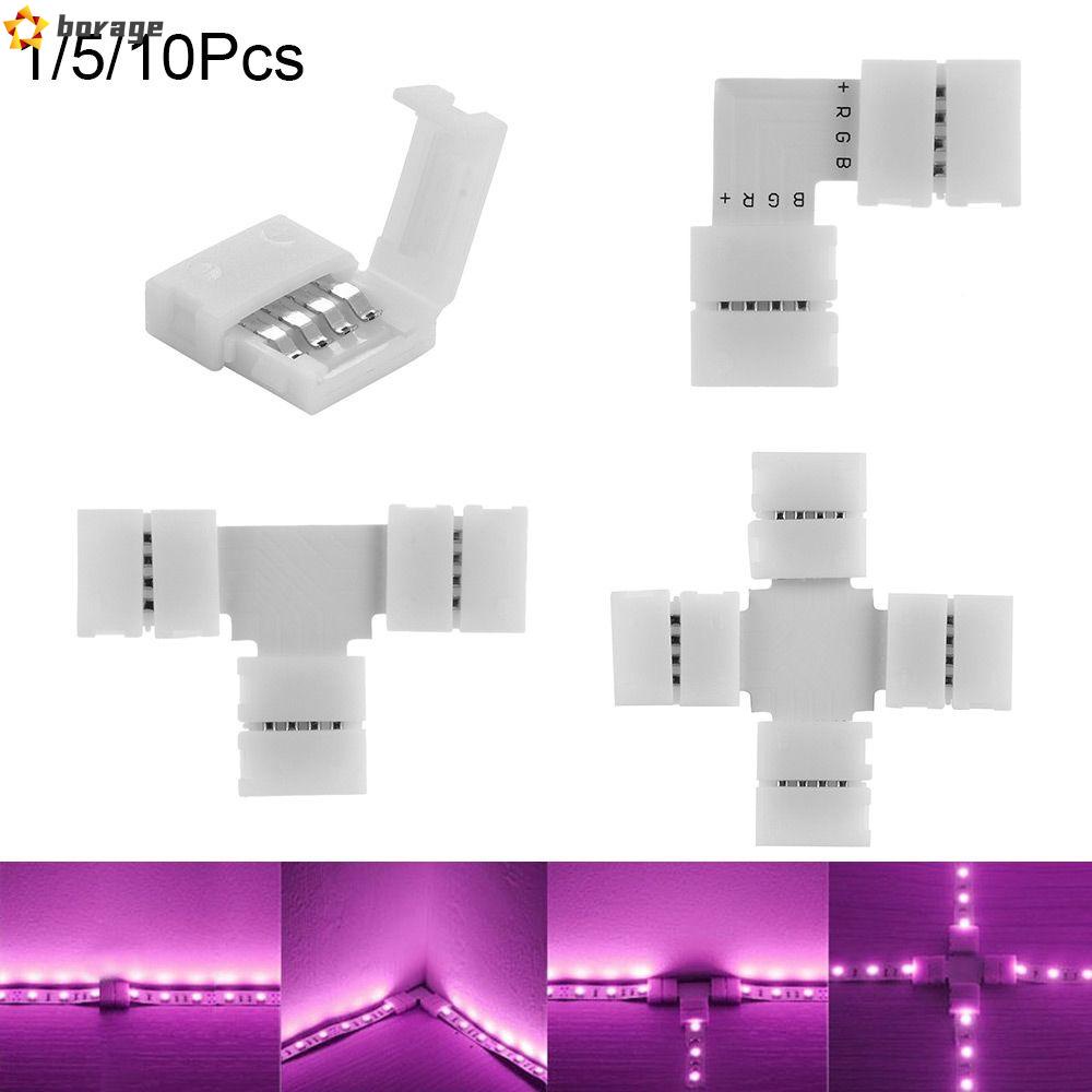 1/5/10 Đầu nối dây đèn LED 10mm 4pin không hàn cho 3528 5050