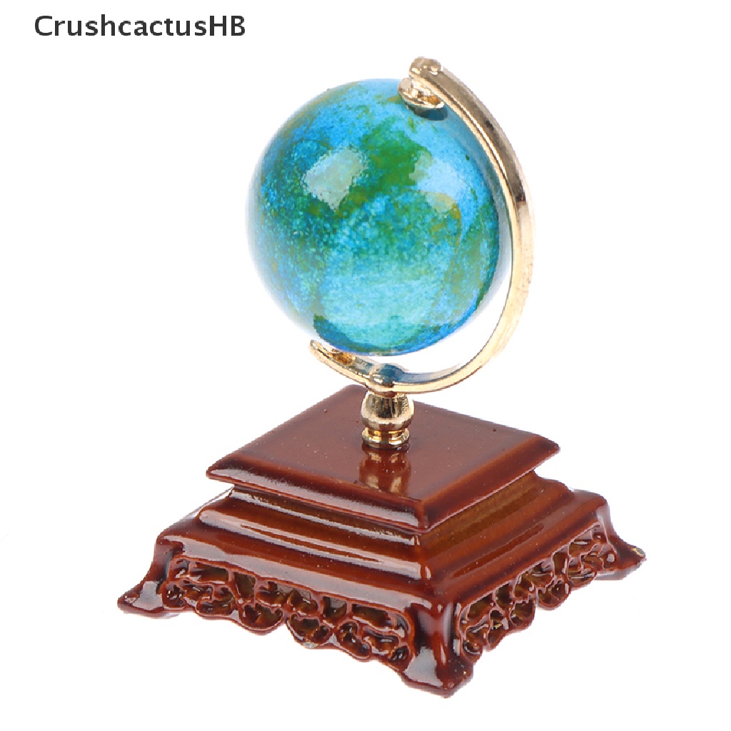 [CrushcactusHB] 1PCS Mini Metal 1:12 Vintage Blue World Globe Miniature Dollhouse Furniture Hot Sell