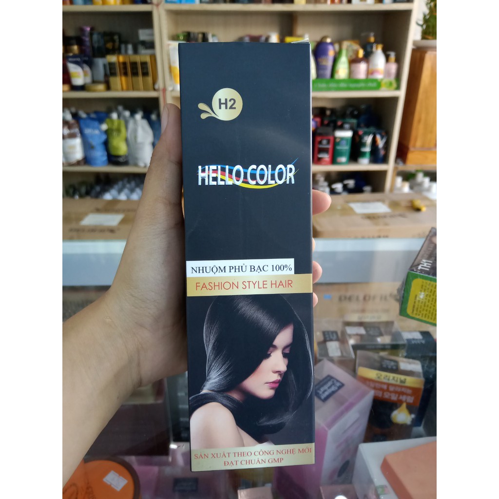 Kem nhuộm tóc thảo dược phủ bạc HELLO COLOR 60 ML