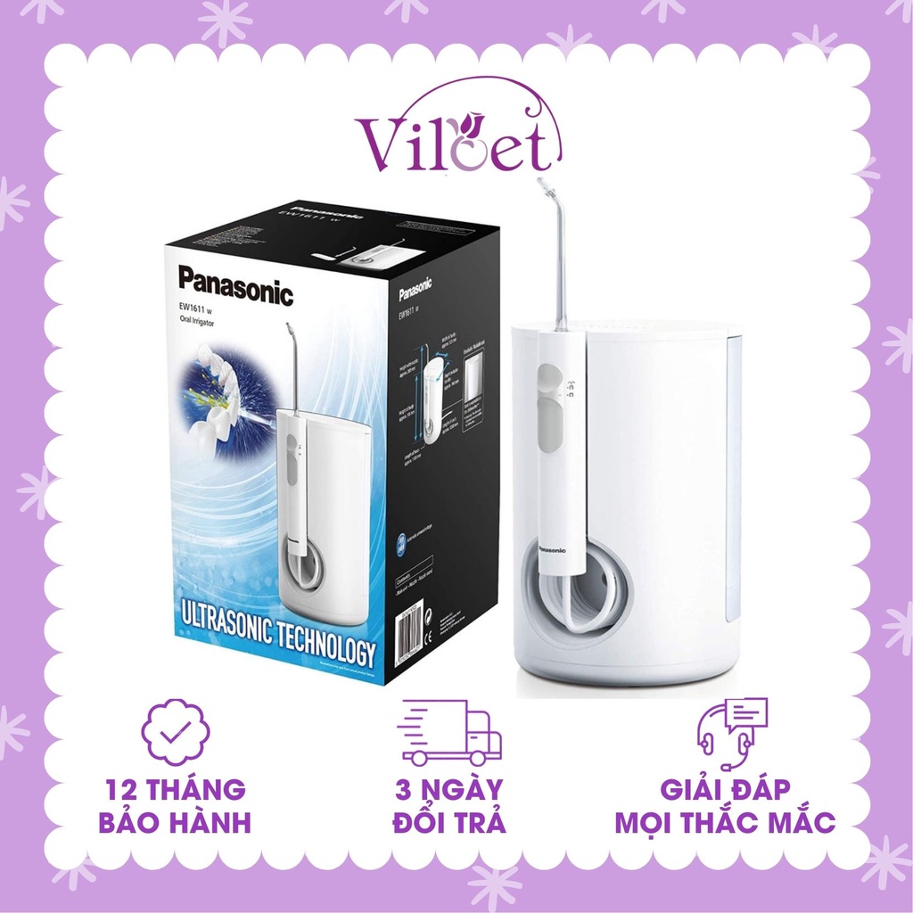 Máy tăm nước Panasonic EW1611 Đức công nghệ siêu âm vệ sinh răng miệng - Shop Viloet