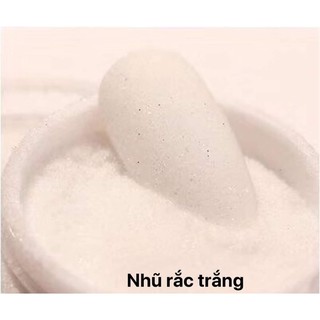 Nhũ rắc móng siêu sáng mịn màu đen và trắng