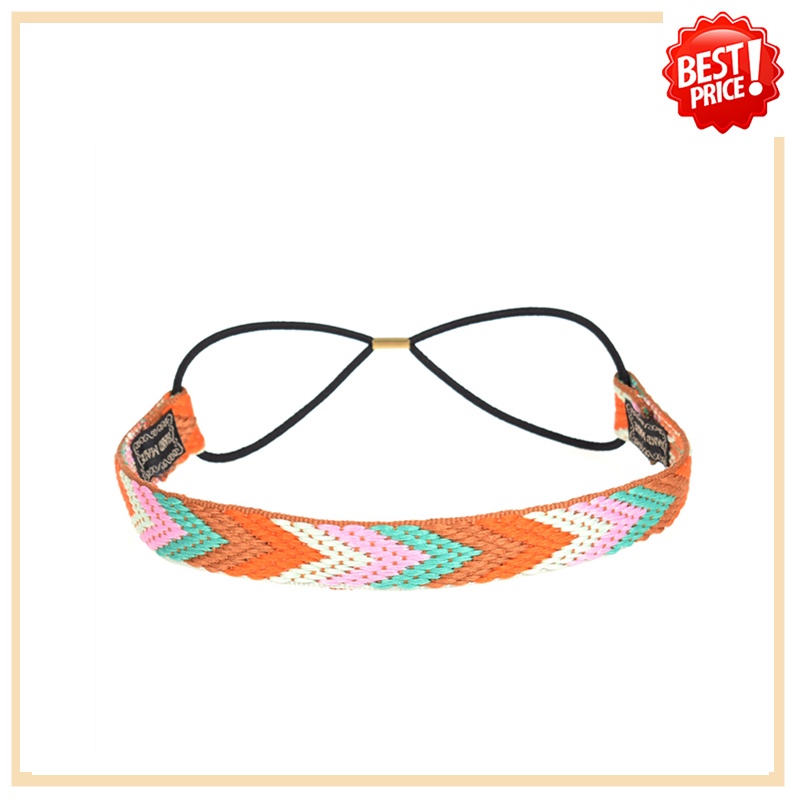 Girls Retro Hair Band Printing Flower Headpiece Hair Accessories Elastic Turban