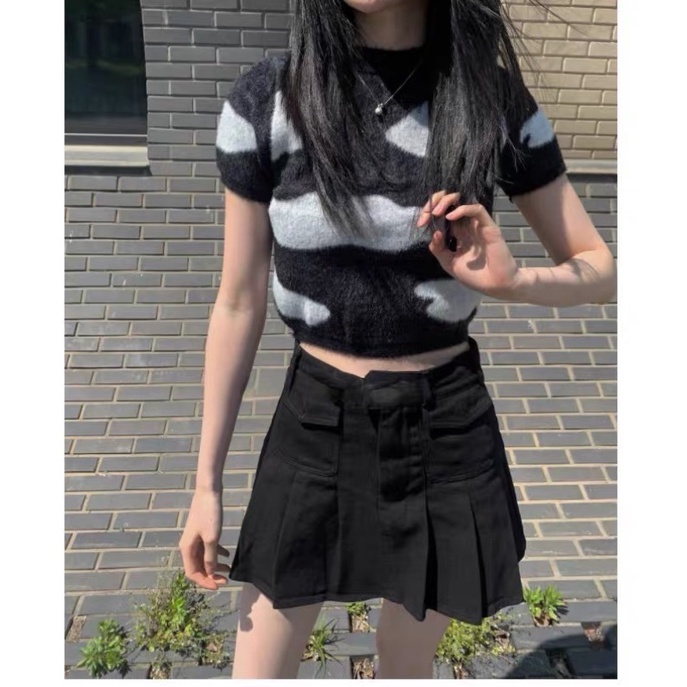 Chân váy kaki nữ kiểu túi trước dày dặn lên form xinh