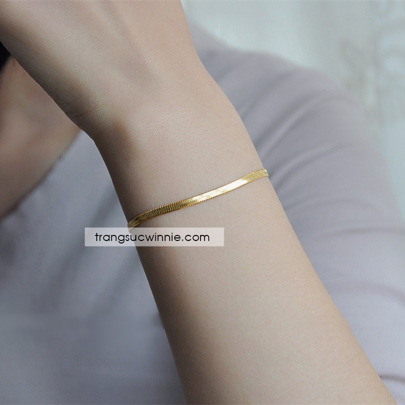 Lắc tay nữ titan ck vàng gold