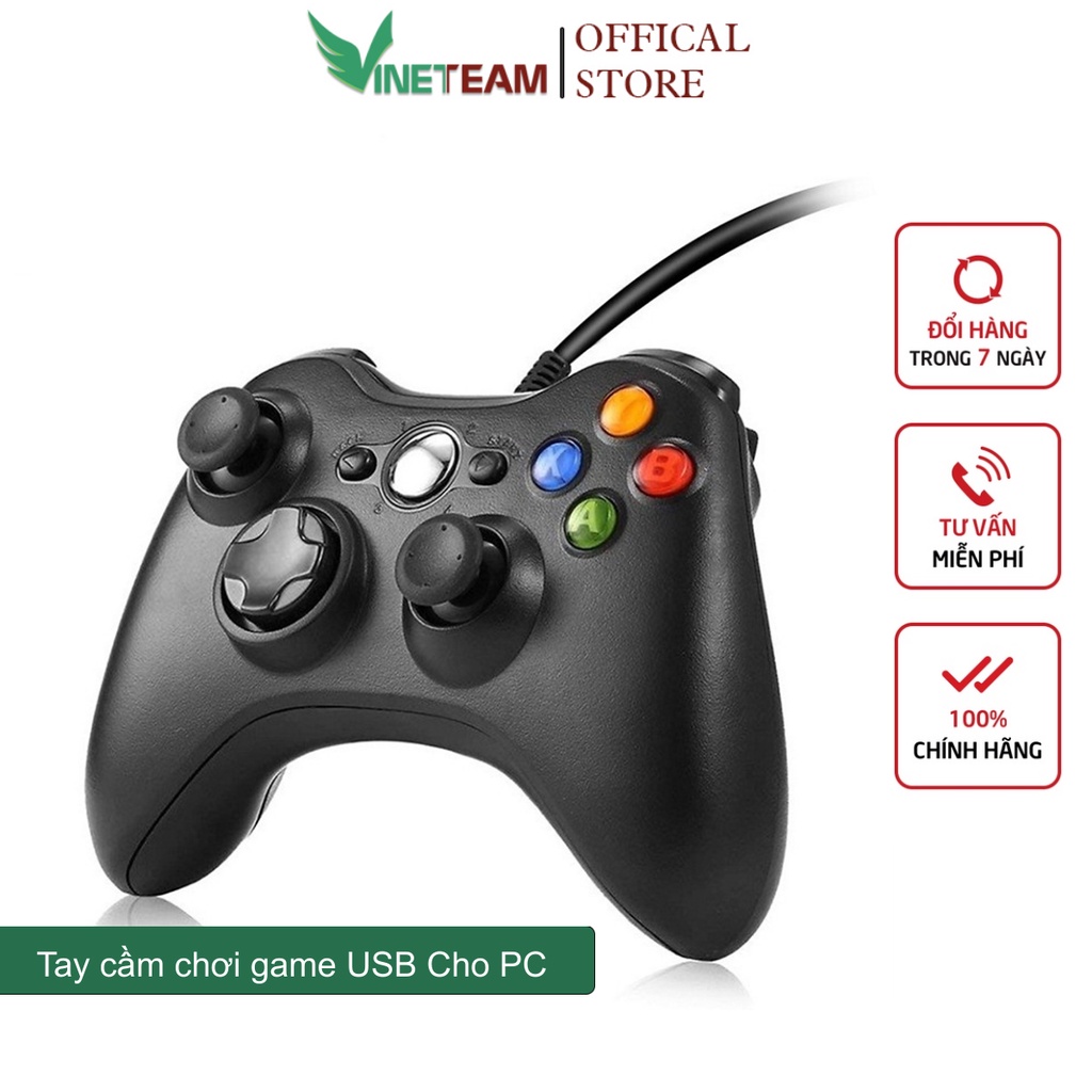 Tay cầm chơi game USB for PC máy tính chơi FO3 / FO4 VINETTEAM có dây không rung new 2022 -dc4881