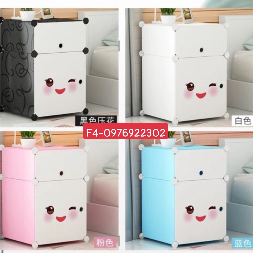 TỦ NHỰA ĐA NĂNG LẮP GHÉP THÔNG MINH 2 TẦNG ĐỂ ĐẦU GIƯỜNG NHỎ GỌN ( chọn màu theo phân loại) bảo hành 1 năm