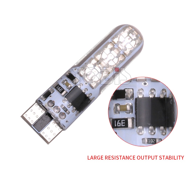 Set 2 Đèn LED T10 Silicone 5050-6SMD Nhiều Màu Sắc Kèm Điều Khiển Từ Xa Dành Cho Ô Tô
