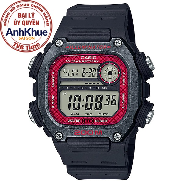 Đồng hồ nam dây nhựa Casio Standard chính hãng Anh Khuê DW-291H-1BVDF (50mm)