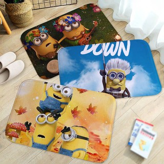 Thảm / Thảm Lót Sàn Nhà Tắm Bằng Vải Flannel Mềm Chống Trượt In Hình Minions Dễ Thương