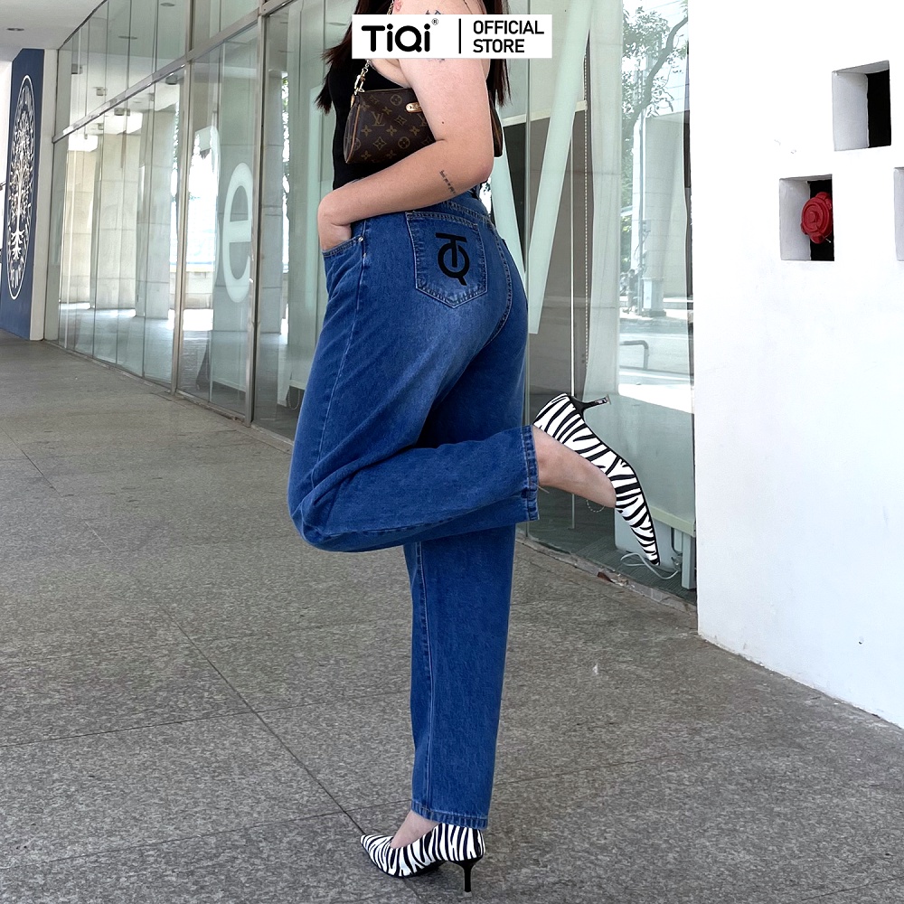 [BIGSIZE] Quần baggy jean nữ big size cao cấp lưng cao TiQi Jeans B3-2111