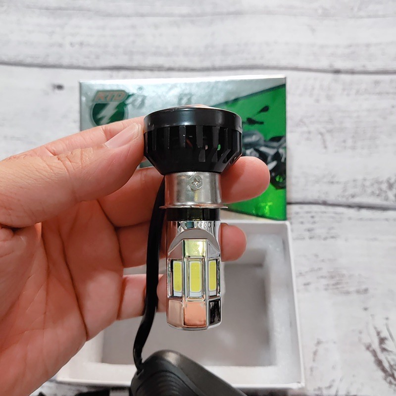 Đèn pha led 6 tim siêu sáng RTD chân H4 xài điện bình & điện máy