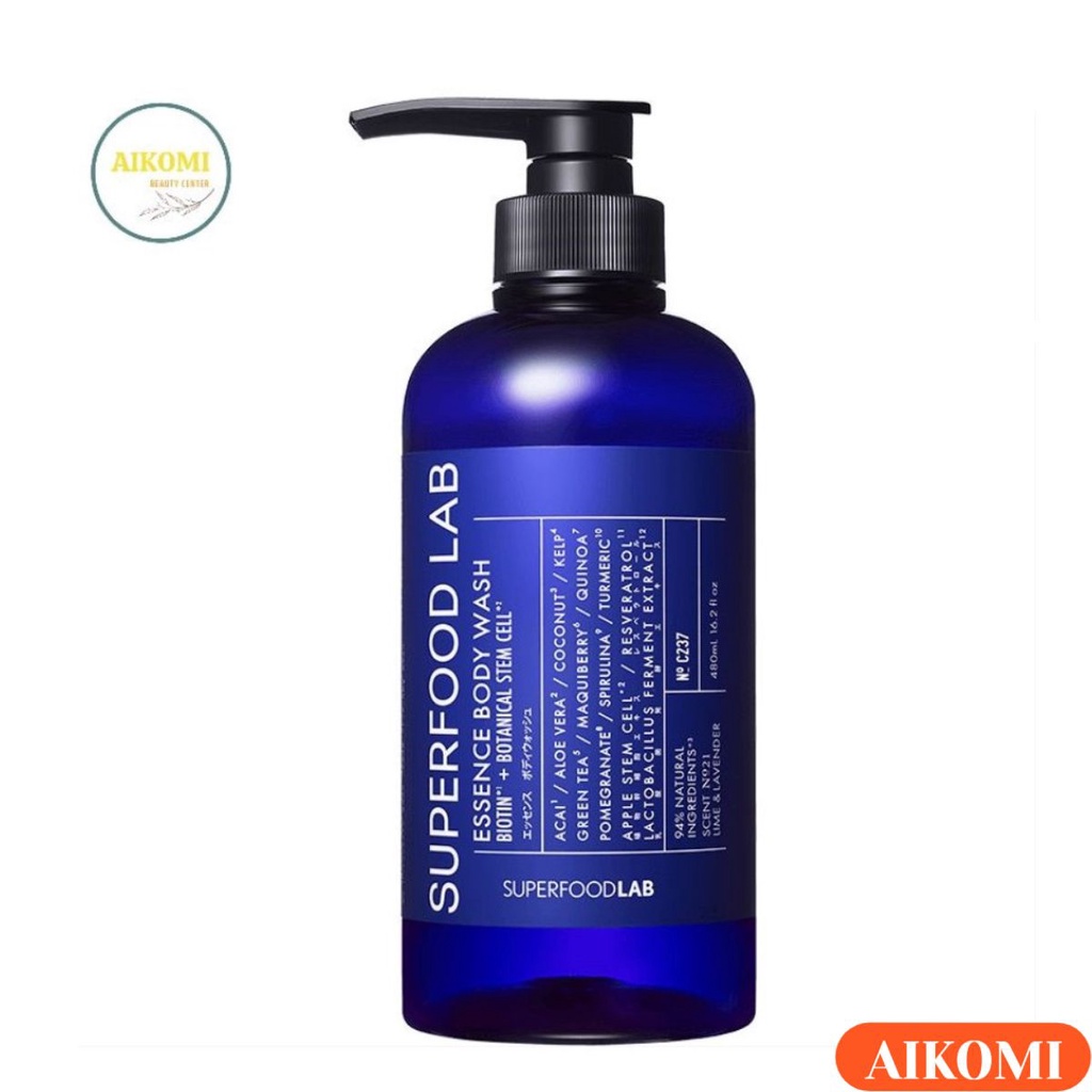 Sữa Tắm Dưỡng Thể Trắng Da Superfood Lab Essence Body Wash 480ml - Hàng chính hãng Nhật Bản