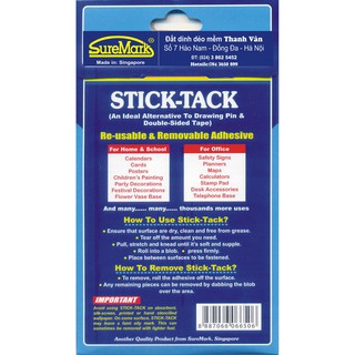 Đất dính dẻo mềm Blu Tack và Stick Tack.