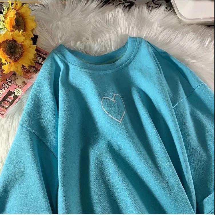 NRVP Áo Thun 100% Cotton Dáng Rộng Thời Trang Hàn Quốc Cho Nữ