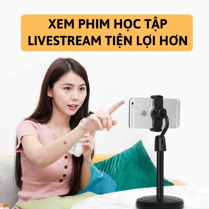 Giá đỡ điện thoại để bàn BG-01 xoay 360 độ dùng để quay phim livestream ghi hình đa dụng BELO