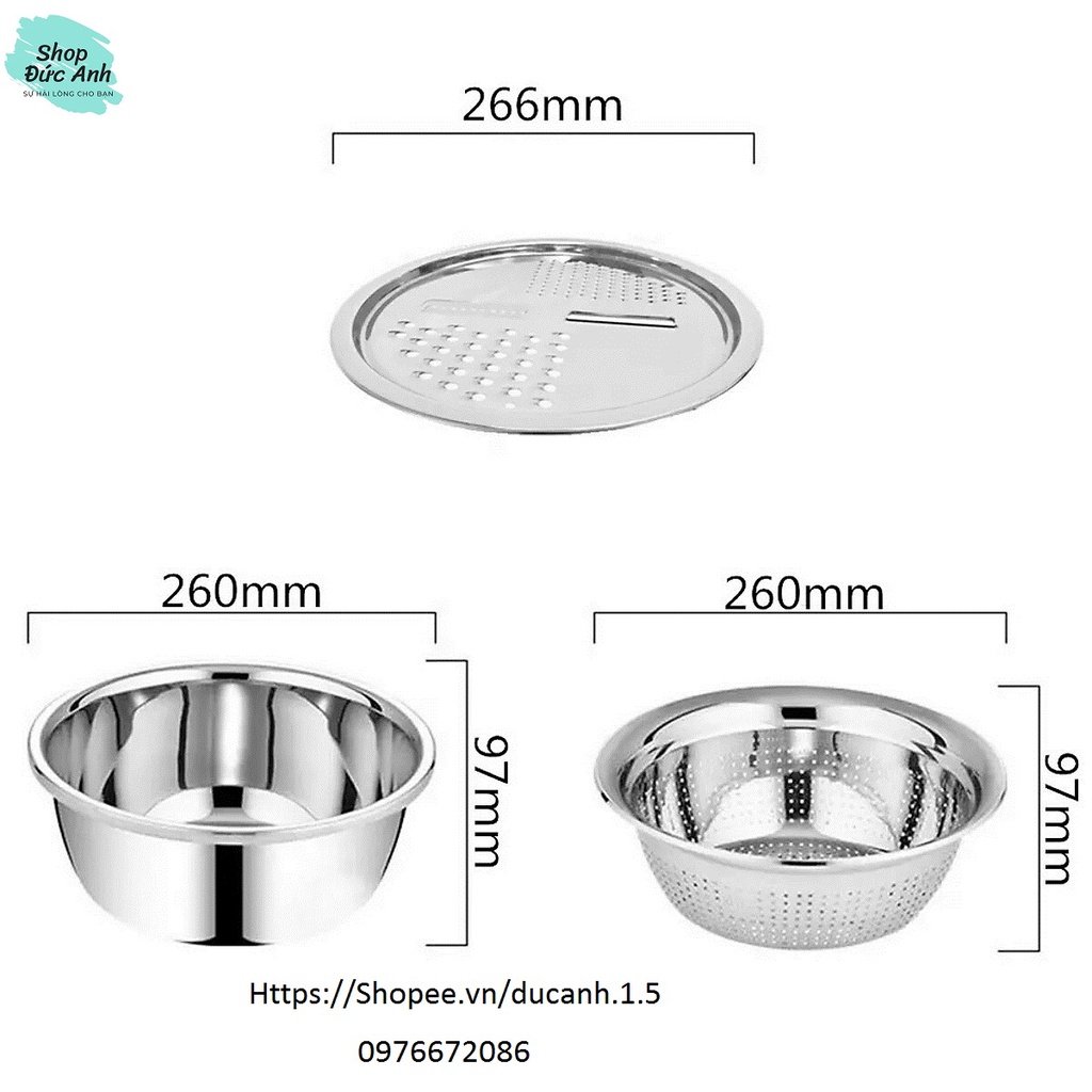 Bộ Nạo Rau Củ Đa Năng Kèm Rổ Đựng và Chậu - Bộ Nạo Rau Củ Đa Năng Tiện Lợi