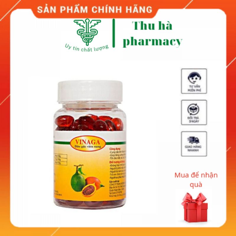 Dầu gấc VINAGA và vinaga dha viên uống sáng mắt đẹp da
