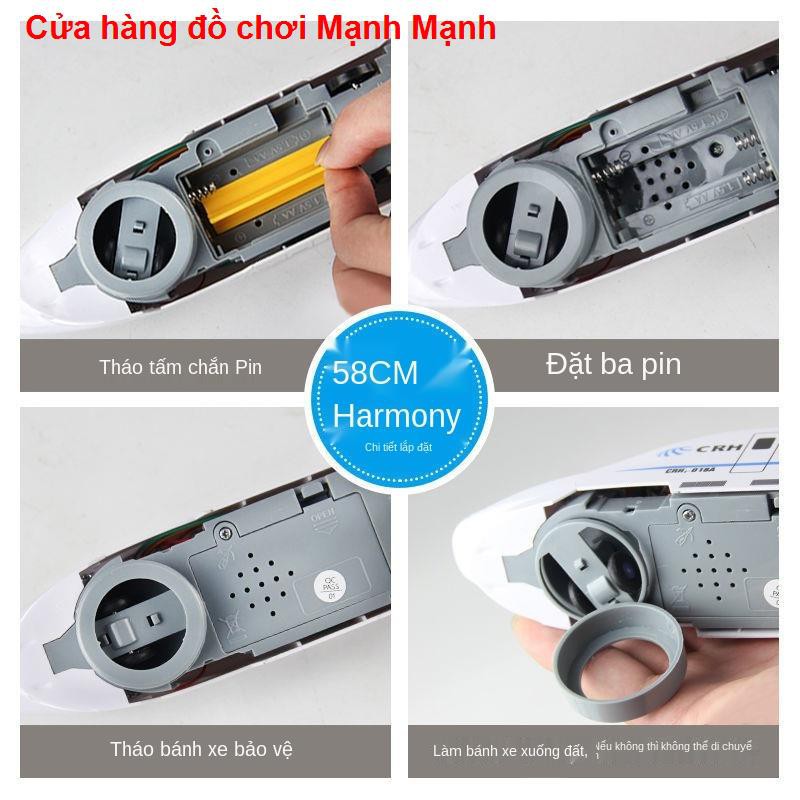 Đồ chơi mô phỏng tàu điện lớn dành cho trẻ em đường sắt cao tốc phổ quát Câu đố hài hòa nam và nữ quà tặng   đồ1