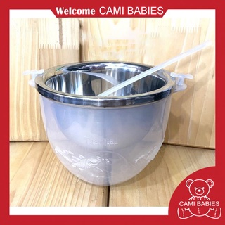 Bộ bát đựng rượu và ướp lạnh bằng inox, dụng cụ ướp lạnh trái cây và rượu bằng inox tặng kèm gáo múc