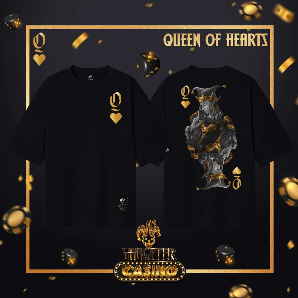 LAUGHTER CA$INO JQKA T-Shirt - Áo Phông Oversized Tee 100% Cotton | BigBuy360 - bigbuy360.vn