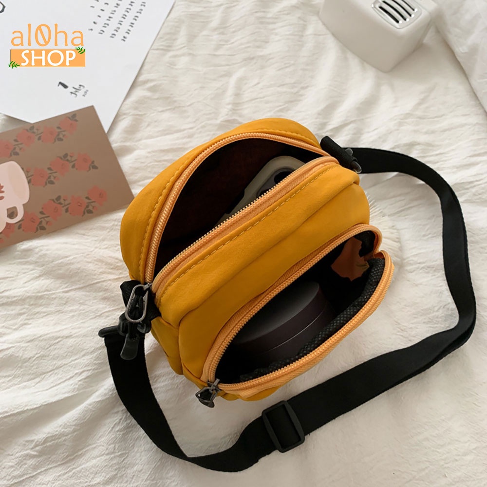 Túi đeo chéo vải bố canvas T0542 nữ logo LADIESDAY dễ thương  mềm, đẹp - al0ha Shop