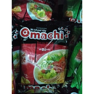 Combo 3 gói Mì tôm Omachi vị sườn, bò, tôm, xốt spaghetti 78g