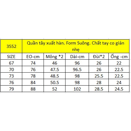 Quần Tây Xuất Hàn CHÂTELAINE - 3552