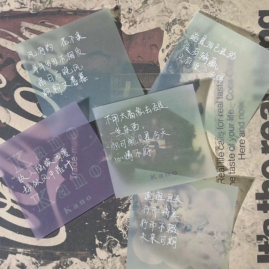 Giấy Ghi Chú Trong Suốt Đơn Giản Chống Dính Tiện Dụng