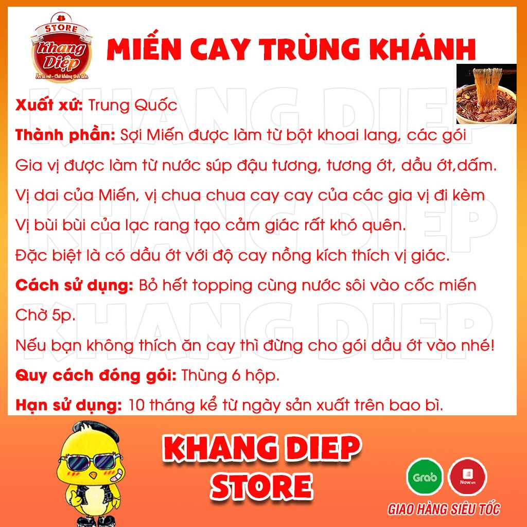 Miến cay trùng khánh 1 hộp