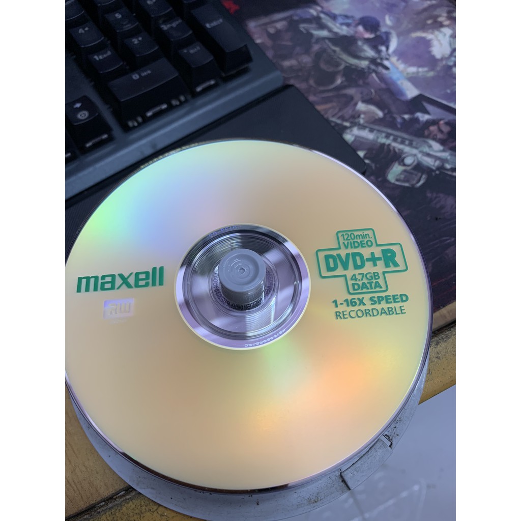 Đĩa DVD+R Maxell 16x 120min 4.7Gb Single pack tray